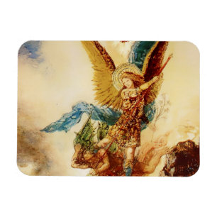 Magnet Flexible "St Micheal Vanquishing Satan" de Gustave Moreau
