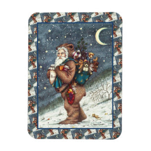 MAGNET FLEXIBLE ST. NICK DANS LA COUVERTURE TEDDY BEAR, NOËL TEDDI