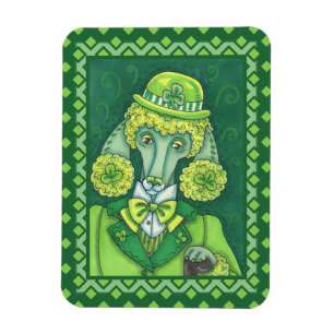 MAGNET FLEXIBLE ST. PADDY'S GREEN FRANÇAIS POODLE IRLANDAIS, CHIEN