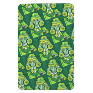 MAGNET FLEXIBLE ST. PADDY'S GREEN FRANÇAIS POODLE IRLANDAIS, CHIEN