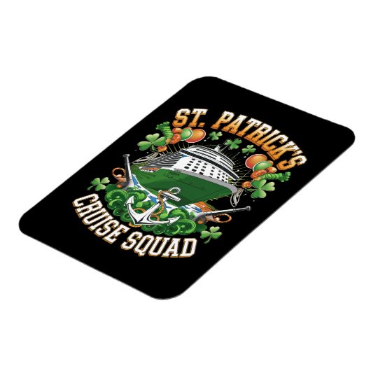 Magnet Flexible St Patrick's Day Cruise Squad 2025 Family Correspo (Côté Gauche)