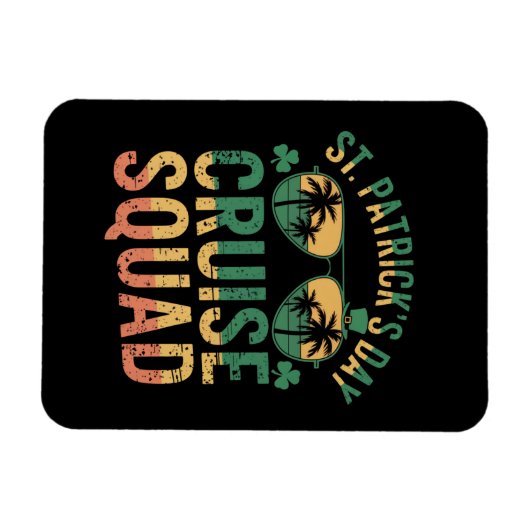 Magnet Flexible St Patrick's Day Cruise Squad Amusant Famille Matc (Horizontal)