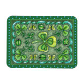 MAGNET FLEXIBLE ST. PATRICK'S DAY FOLK ART SHAMROCKS N'LADYBUGS (Horizontal)