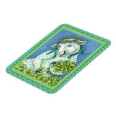 MAGNET FLEXIBLE ST. PATRICK'S DAY IRISH EWE, SHEEP & SHAMROCK (Côté Gauche)
