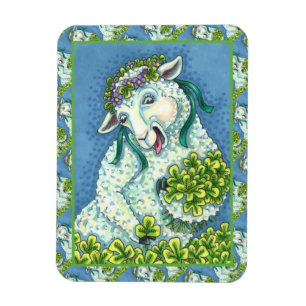 MAGNET FLEXIBLE ST. PATRICK'S DAY IRISH EWE, SHEEP & SHAMROCK