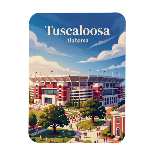 Magnet Flexible Stade Bryant-Denny Alabama (Vertical)