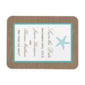 Magnet Flexible Starfish Turquoise Burlap Beach Wedding Collection (Horizontal)