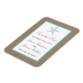 Magnet Flexible Starfish Turquoise Burlap Beach Wedding Collection (Côté Gauche)