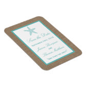 Magnet Flexible Starfish Turquoise Burlap Beach Wedding Collection (Côté Droit)