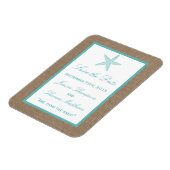 Magnet Flexible Starfish Turquoise Burlap Beach Wedding Collection (Côté Gauche)