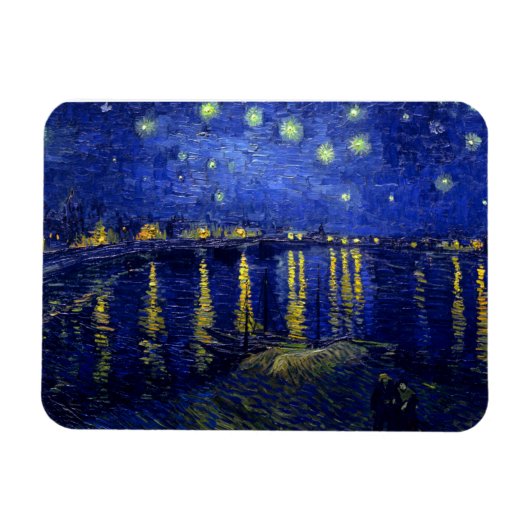 Magnet Flexible Starry Night Rhone par Van Gogh (Horizontal)