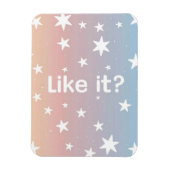 Magnet Flexible Starry Serenity : Dégradé doux avec Petite Star (Vertical)