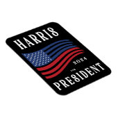 Magnet Flexible Stars and Stripes Kamala Harris pour Président 202 (Côté Droit)