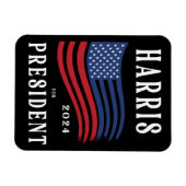 Magnet Flexible Stars and Stripes Kamala Harris pour Président 202 (Horizontal)