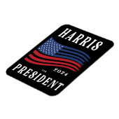 Magnet Flexible Stars and Stripes Kamala Harris pour Président 202 (Côté Gauche)