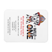 Magnet Flexible Station d'incendie Chien dalmate 1er. Fête d'anniv (Horizontal)