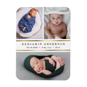 Magnet Flexible Statistiques de naissance de nouveau bébé moderne