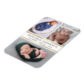 Magnet Flexible Statistiques de naissance de nouveau bébé moderne (Côté Gauche)
