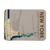 Magnet Flexible Statue de la Liberté Retro de New York (Horizontal)