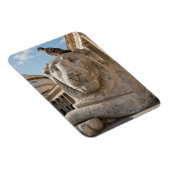 Magnet Flexible Statue de lion devant une église historique (Côté Droit)