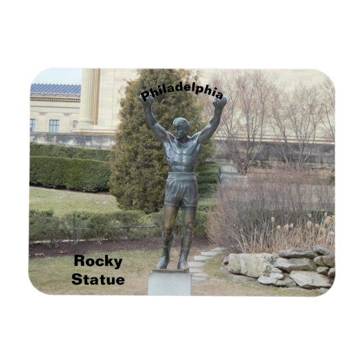 Magnet Flexible Statue de Philadelphie Rocky (Horizontal)