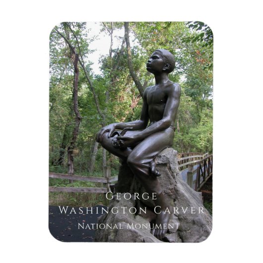 Magnet Flexible Statue de sculpture du garçon George Washington (Vertical)