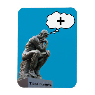 Magnet Flexible Statue du Penseur de Rodin - Pensez Positif