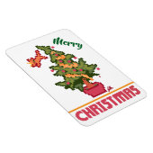 Magnet Flexible stealing cat, tree, Pixel Art, Merry Christmas (Côté Droit)