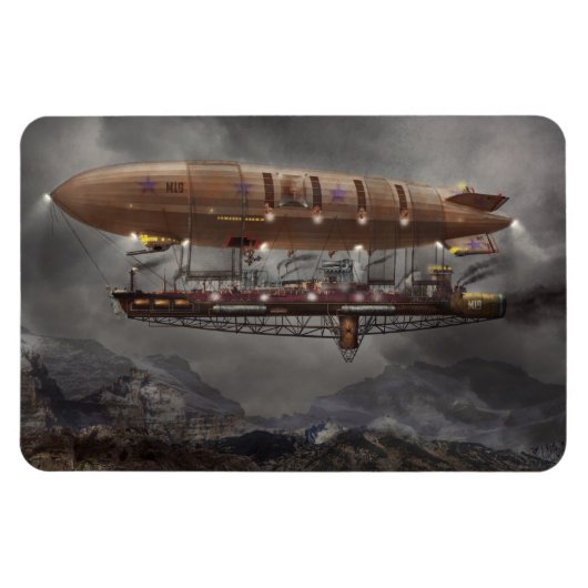 Magnet Flexible Steampunk - Dirigeable - Airship Maximus (Horizontal)
