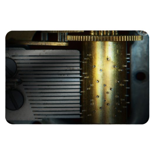 Magnet Flexible Steampunk - Engrenages - Machine à Musique (Horizontal)