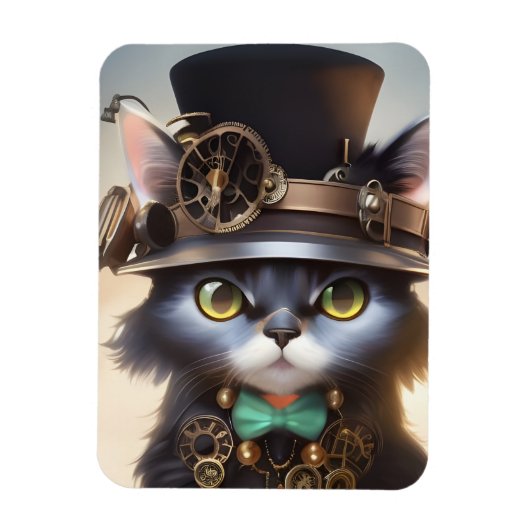 Magnet Flexible Steampunk Kitten (Vertical)