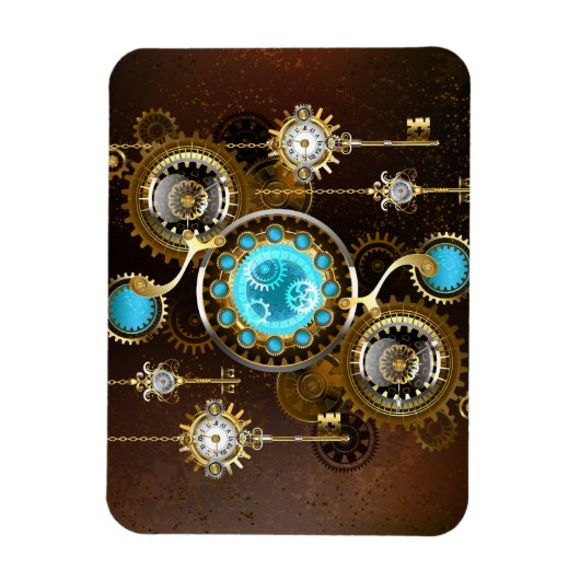 Magnet Flexible Steampunk Rusty Background (Vertical)