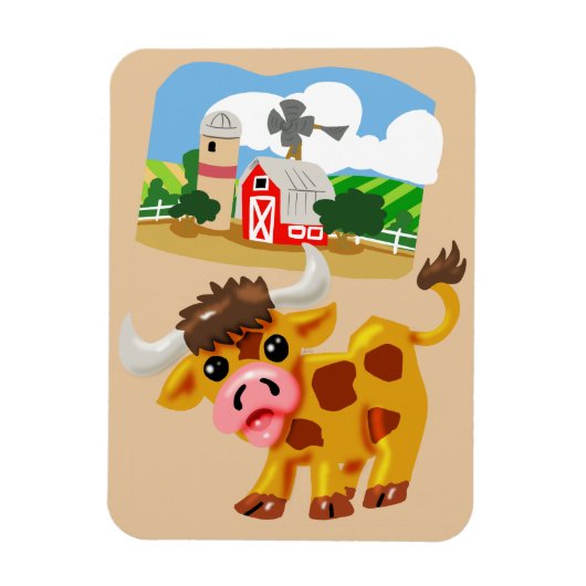 Magnet Flexible Steer dans le Barnyard (Vertical)