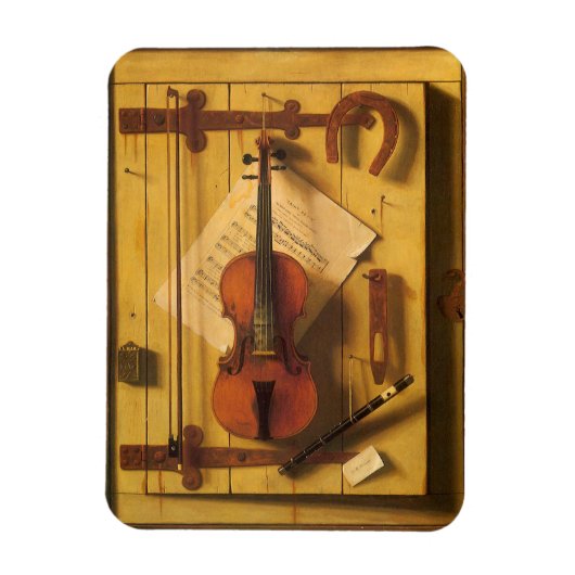 Magnet Flexible Still Life Violin and Music de William Harnett (Vertical)
