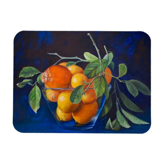 Magnet Flexible Still Life with Lemons and Orange Branch (Horizontal)