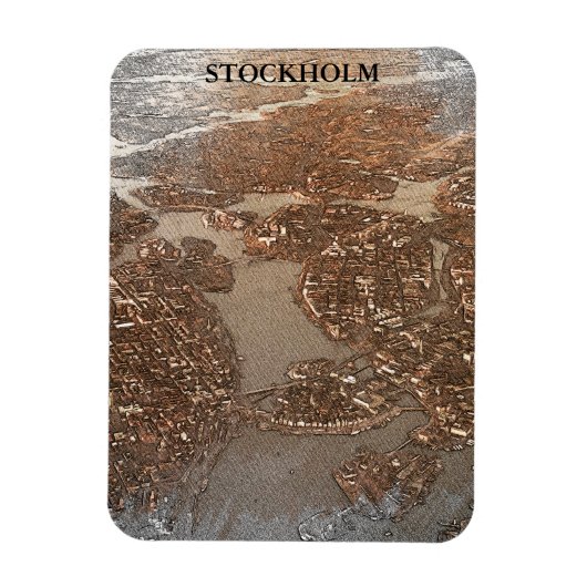 Magnet Flexible Stockholm Suède City View Sky (Vertical)