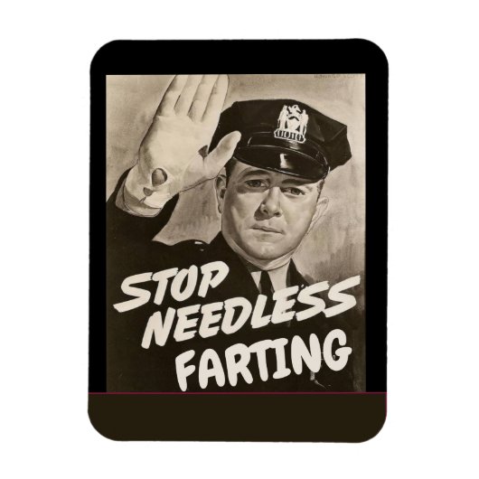 Magnet Flexible Stop Farts Magnet, edit text (Vertical)