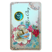 MAGNET FLEXIBLE STORK BÉBÉ GARÇON DOUCHE MONOGRAM (Vertical)