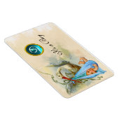 MAGNET FLEXIBLE STORK BÉBÉ GARÇON DOUCHE MONOGRAM (Côté Droit)