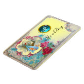 Magnet Flexible STORK BÉBÉ GARÇON DOUCHE MONOGRAM, jaune (Côté Gauche)