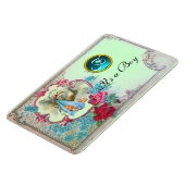 Magnet Flexible STORK BÉBÉ GARÇON DOUCHE MONOGRAM, vert (Côté Gauche)