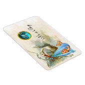 Magnet Flexible STORK BÉBÉ GARÇON MONOGRAM DOUCHE, blanc (Côté Droit)