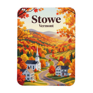 Magnet Flexible Stowe, Vermont, États-Unis, feuillage d'automne