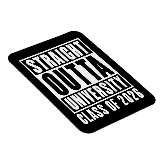 Magnet Flexible Straight Outta University Class of 2026 (Côté Droit)