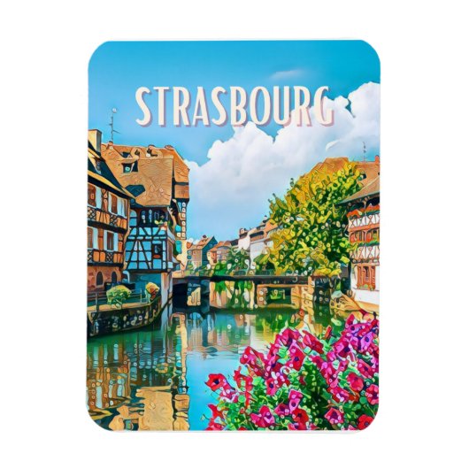Magnet Flexible Strasbourg Photo Vintage (Vertical)