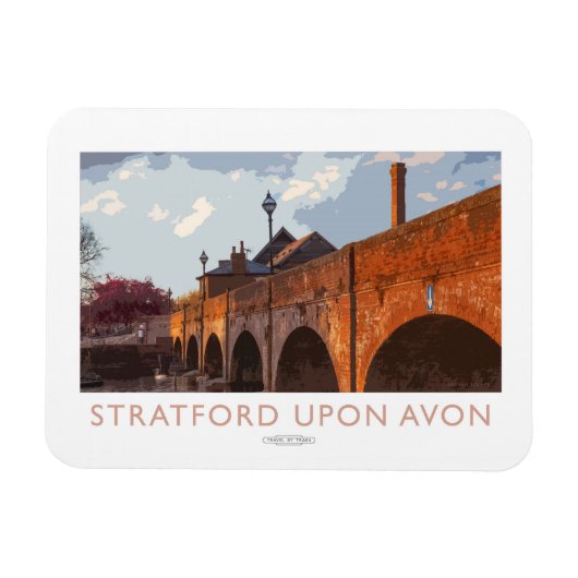Magnet Flexible Stratford sur Avon Railway Poster (Horizontal)