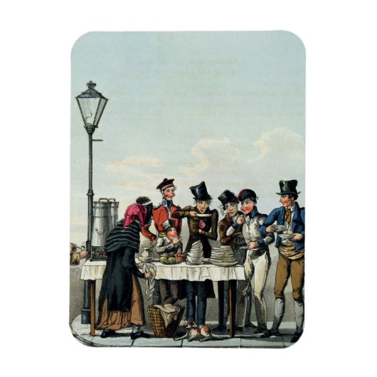 Magnet Flexible Street Breakfast gravé par G.Hunt, 1825 (engravi (Vertical)