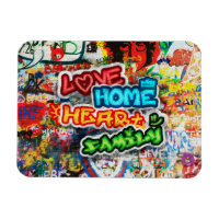 Streetart Graffiti Amour Maison Cœur Coloré Funky
