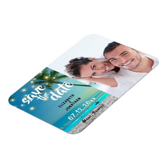 Magnet Flexible String Lights Tropical Beach Enregistrer La Date P (Côté Gauche)