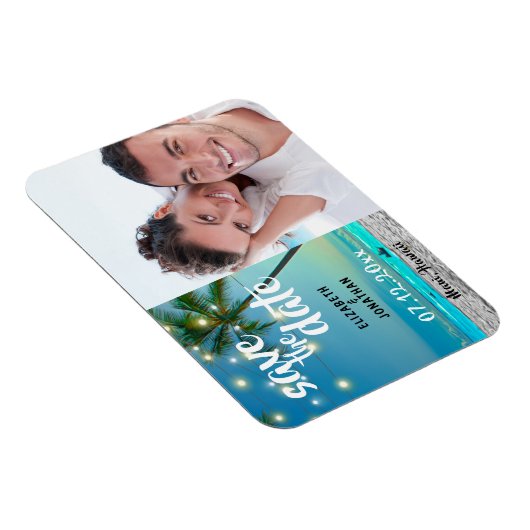 Magnet Flexible String Lights Tropical Beach Enregistrer La Date P (Côté Droit)